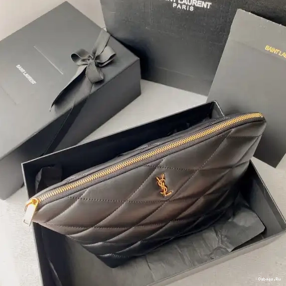 POUCH YSL QUILTED LAMBSKIN IN SADE 0629